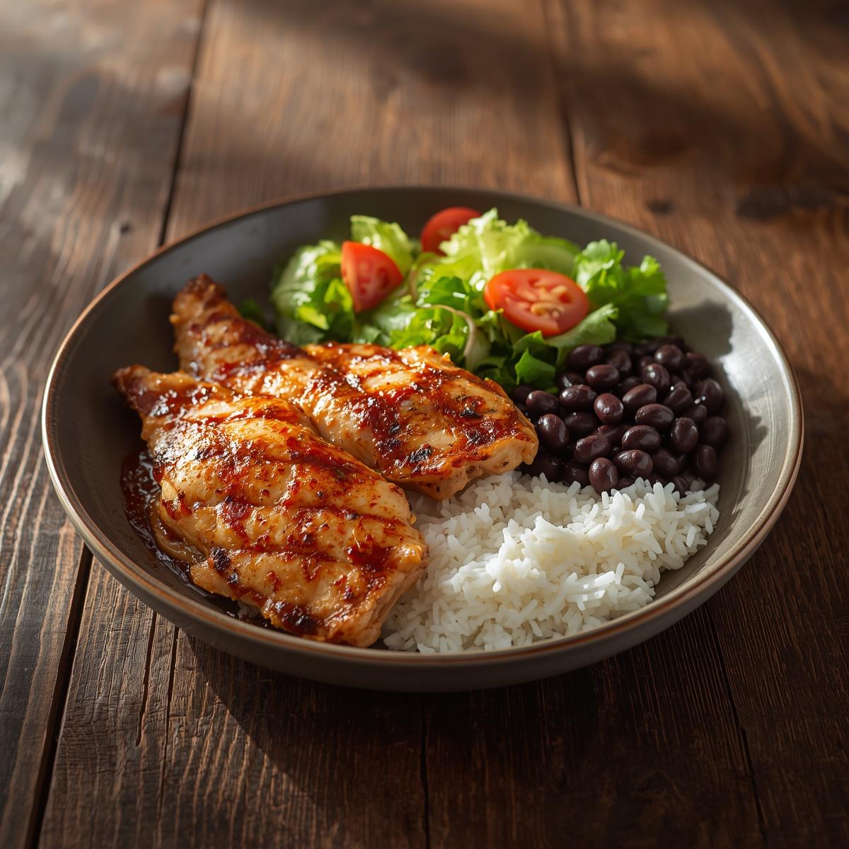 Prato de feijoada completa fotografado pela câmera do Rango para análise nutricional
